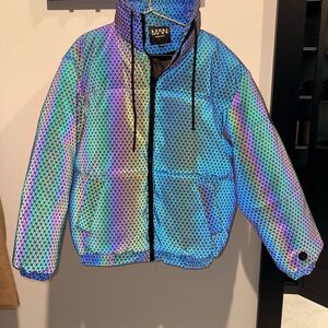 Holographic Puffer Jacket